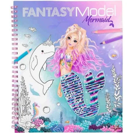 Fantasy Model Mermaid Libro para Colorear