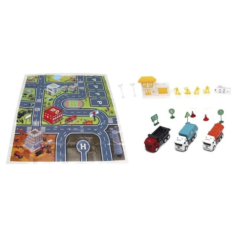 Alfombra de Juegos con Camiones
