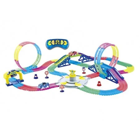 Pista Doble Looping con Led Infantil