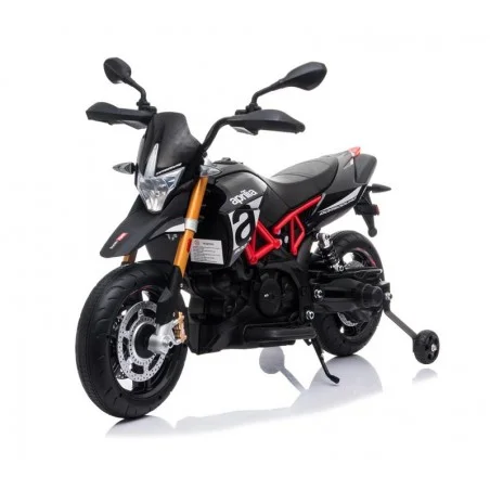 Moto Aprilia para Niños Negra de Batería 12V