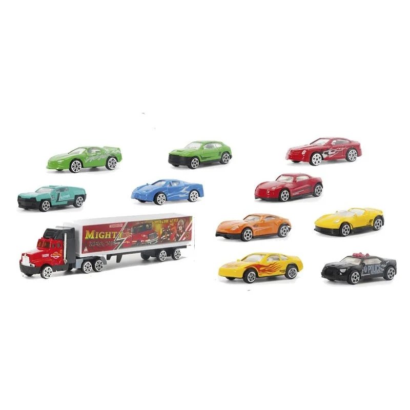 Pack Camión con Coches y Alfombra