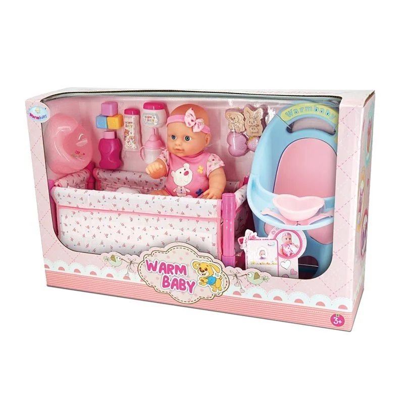 Muñeca Bebé con Cunita