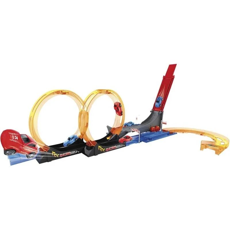 Pista con Doble Looping y Lanzador