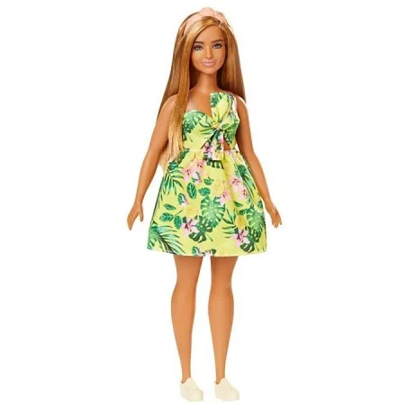 Barbie Fashionistas Vestido Tropical Amarillo