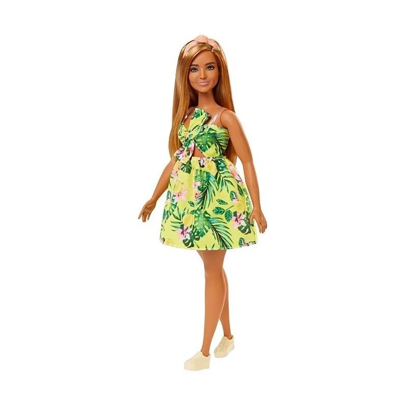 Barbie Fashionistas Vestido Tropical Amarillo