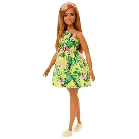 Barbie Fashionistas Vestido Tropical Amarillo