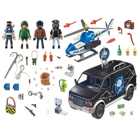 Playmobil Helicóptero de Policía: persecución del vehículo huido