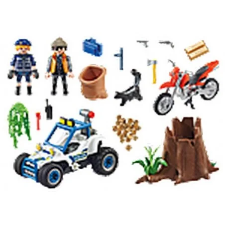 Playmobil Vehículo Todoterreno de Policía: persecución ladrón