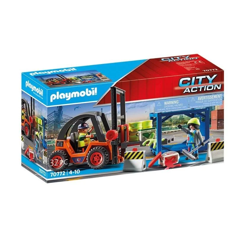 Playmobil City Action Carretilla Elevadora con Carga