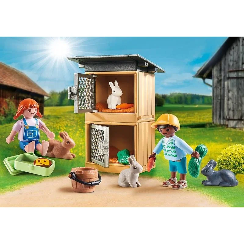 Playmobil Country Alimentar a los Conejos