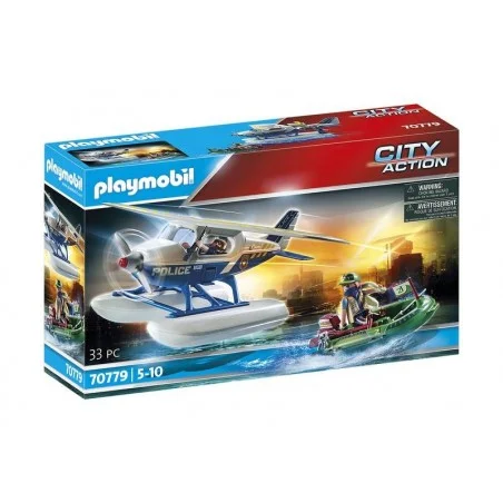 Playmobil Policía Hidroavión: Persecución de Contrabandista