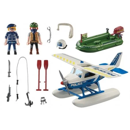 Playmobil Policía Hidroavión: Persecución de Contrabandista