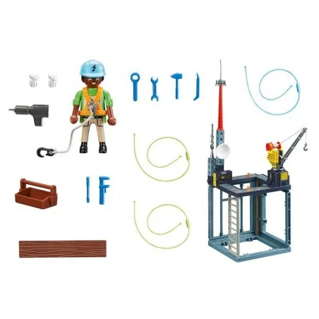 Playmobil Starter Pack Construcción con Grúa