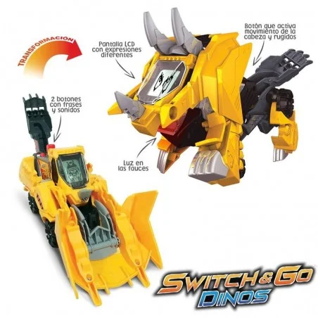 Switch & Go Dinos Brutus el triceratops excavadora