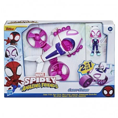 Spidey and his Amazing Friends Bici Cóptero Cambiante Ghost