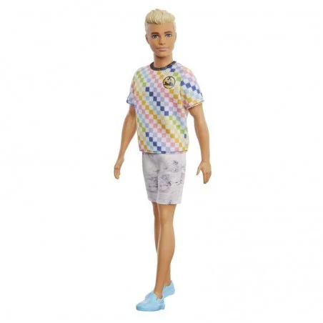 Barbie Ken Fashionista Rubio con Camiseta de Cuadros