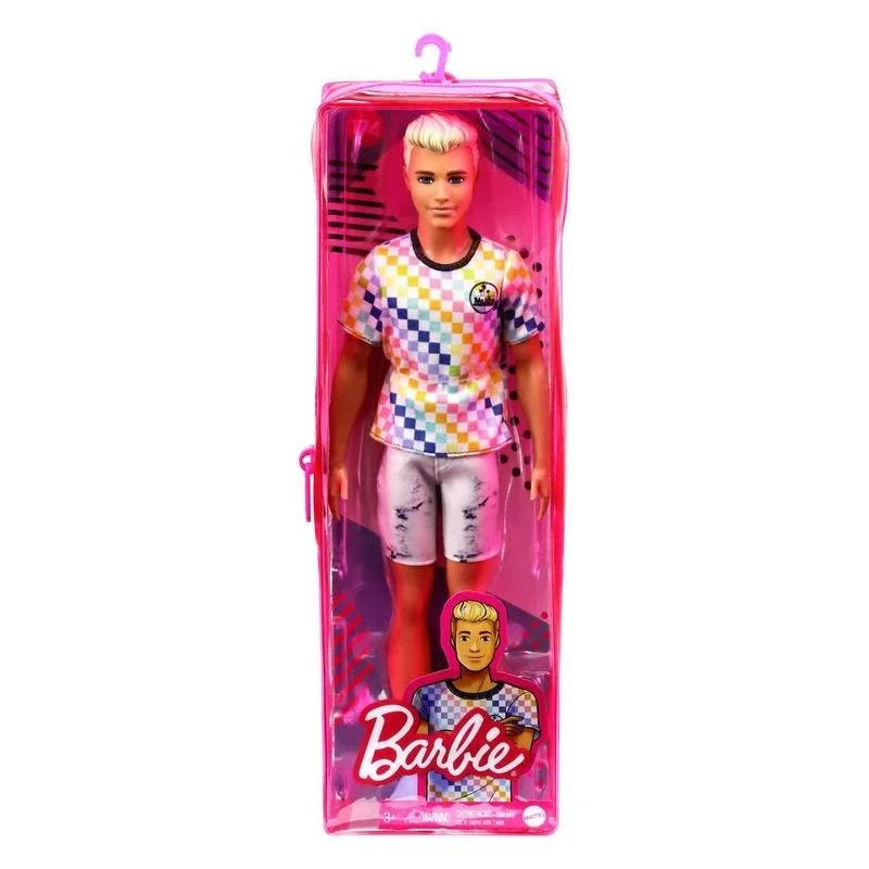Barbie Ken Fashionista Rubio con Camiseta de Cuadros