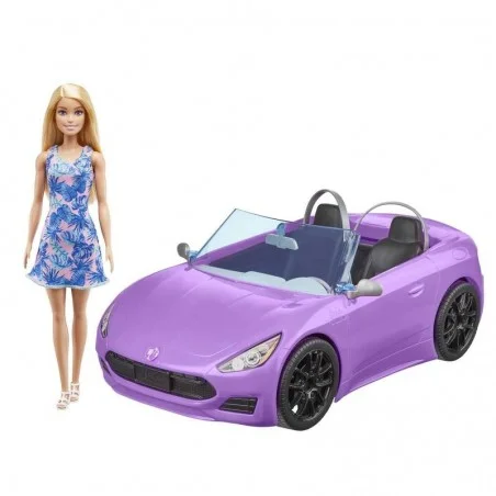 Barbie con Coche Descapotable Morado