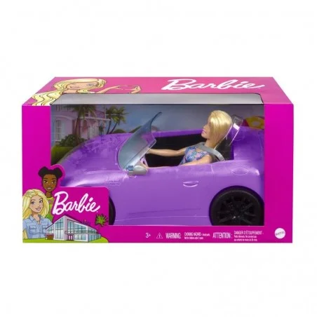 Barbie con Coche Descapotable Morado