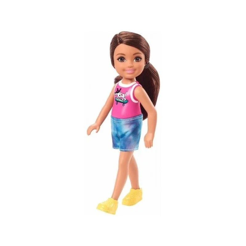 Barbie Chelsea con Camiseta Rosa y Bermudas