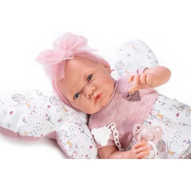 Muñecas Antonio Juan Recién Nacida con Cojín Mariposa