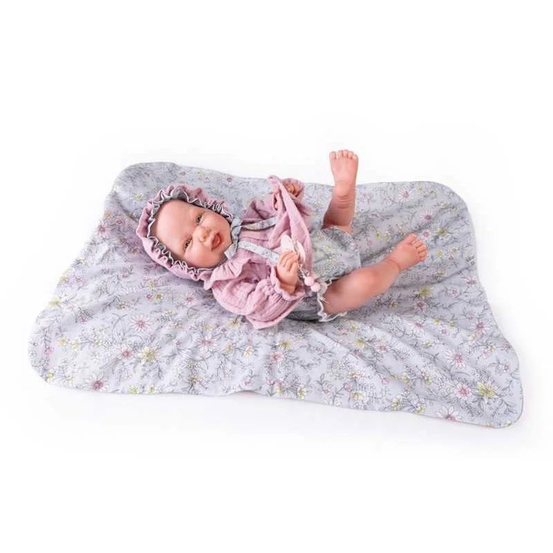 Muñecas Antonio Juan Sweet Reborn Carla con Mantita y Capota