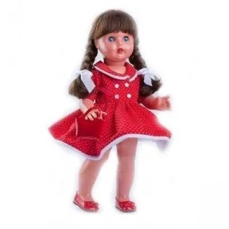 Mariquita Pérez Vestido Rojo Topos Blancos