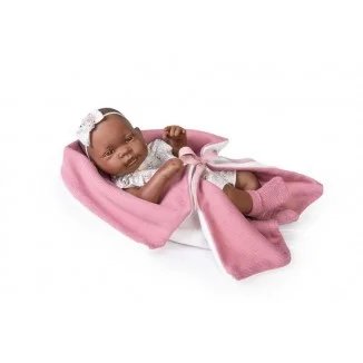 Muñecas Antonio Juan Recién Nacida Mulata Parejita con Mantita