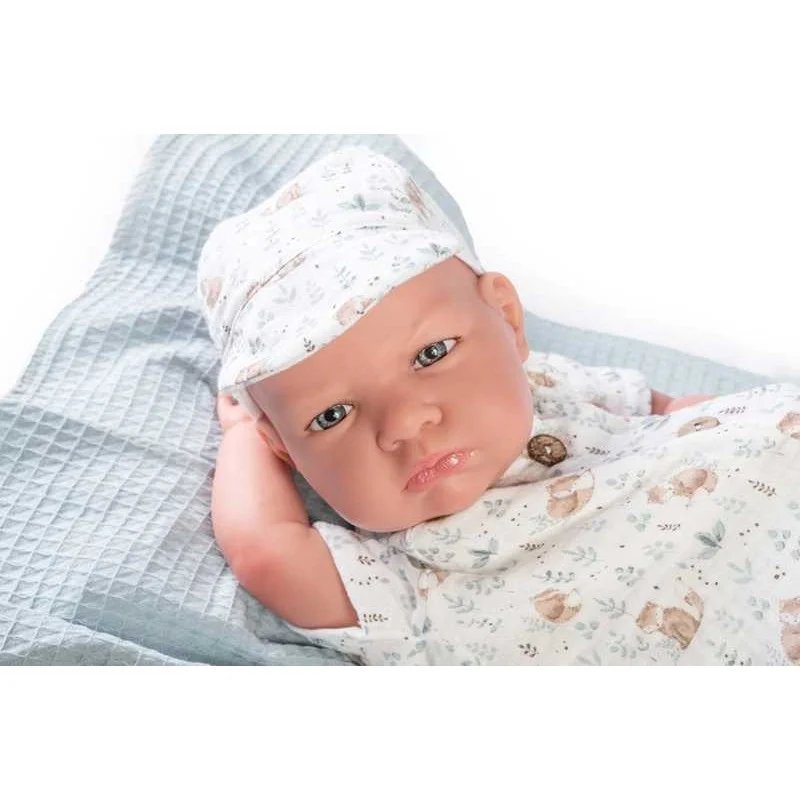 Muñecas Antonio Juan Mi Primer Reborn Bertín con Mantita y Gorra