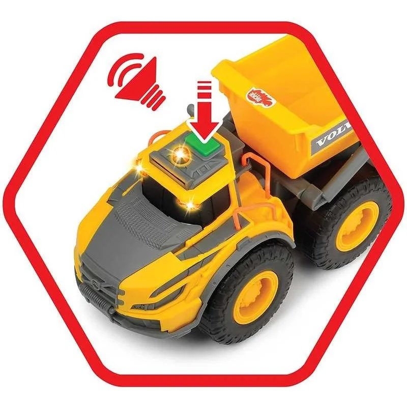 Camión Volquete Volvo 26 cm con Luces y Sonidos
