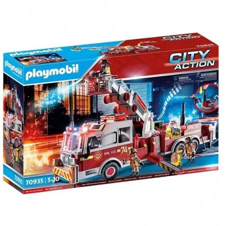 Playmobil City Action Vehículo de Bomberos US Tower Ladder