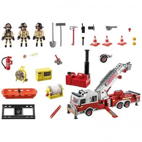 Playmobil City Action Vehículo de Bomberos US Tower Ladder