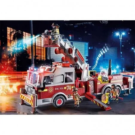 Playmobil City Action Vehículo de Bomberos US Tower Ladder