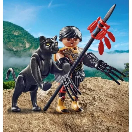 Playmobil Guerrero con Pantera