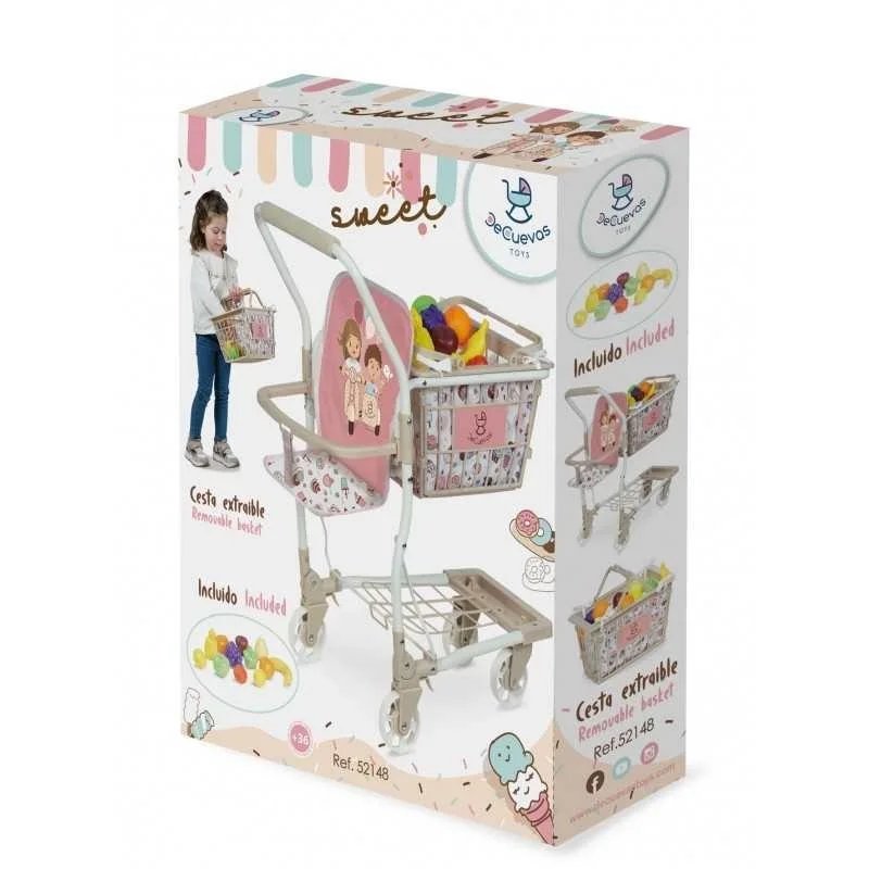 Carro De Supermercado Sweet Con Accesorios y Portabebé