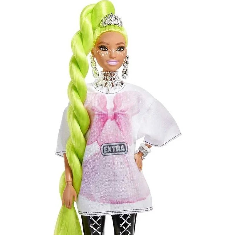 Barbie Extra Con Pelo Verde Neón