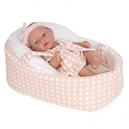 Muñeca Bebé Elegance Pillines 26 cm Con Capazo