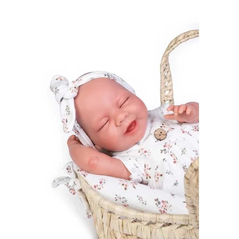 Muñecas Antonio Juan Mi Pequeño Reborn Lluna Con Capazo