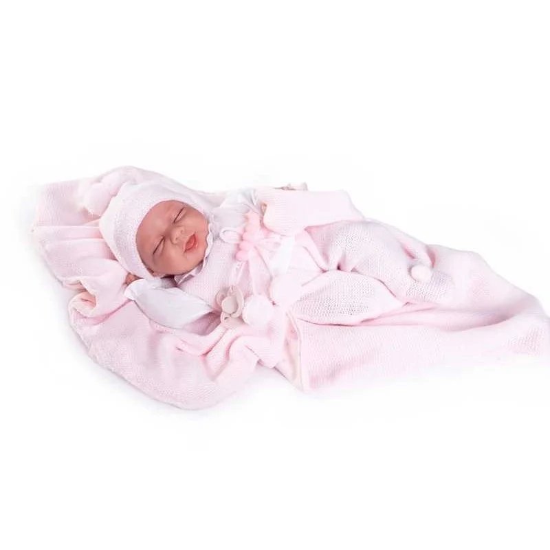 Muñecas Antonio Juan Mi pequeño Reborn Lluna Con Mantita Bolso