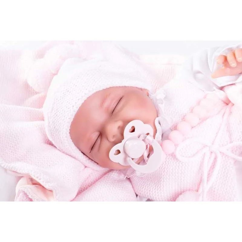 Muñecas Antonio Juan Mi pequeño Reborn Lluna Con Mantita Bolso