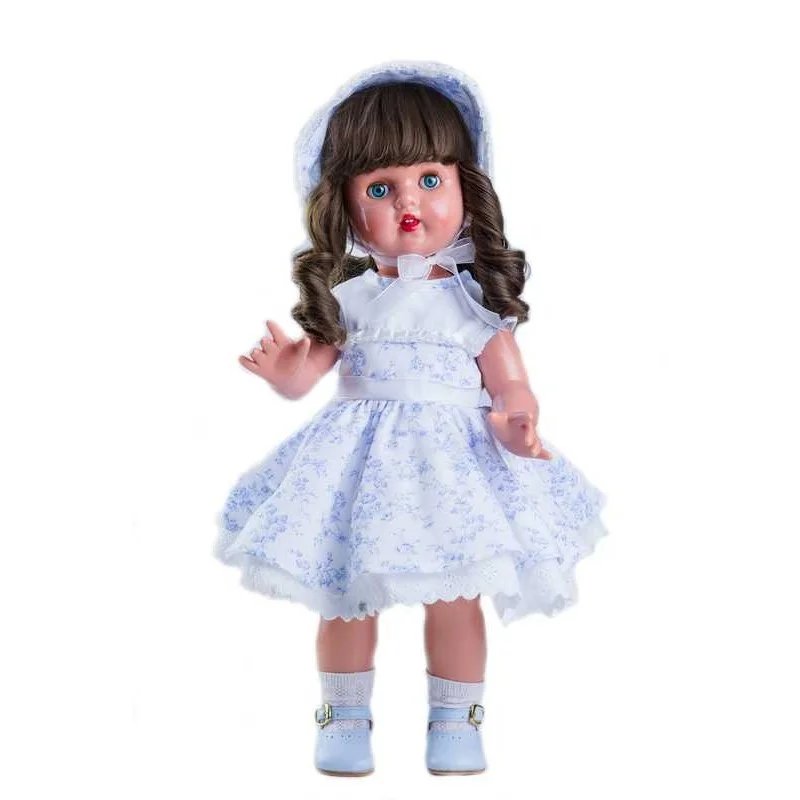 Mariquita Pérez Con Vestido Flores Blanco y Celeste