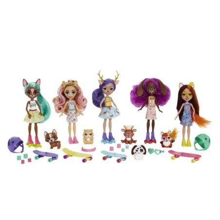 Enchantimals City Tails Pack 5 muñecas Skate