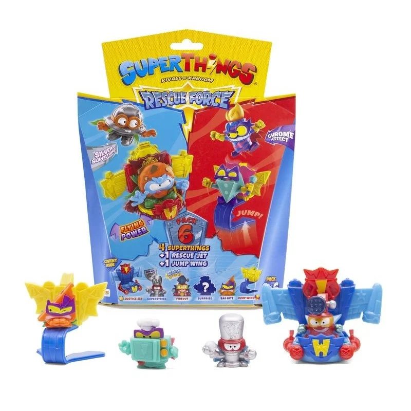 Blister 6 SuperThings Serie 10 Rescue Force Pack 1