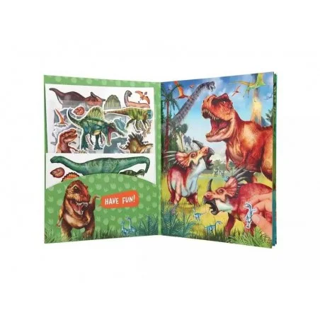 Dino World con Pegatinas en Relieve