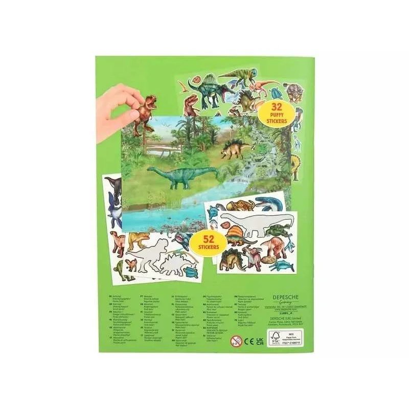 Dino World con Pegatinas en Relieve