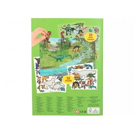 Dino World con Pegatinas en Relieve