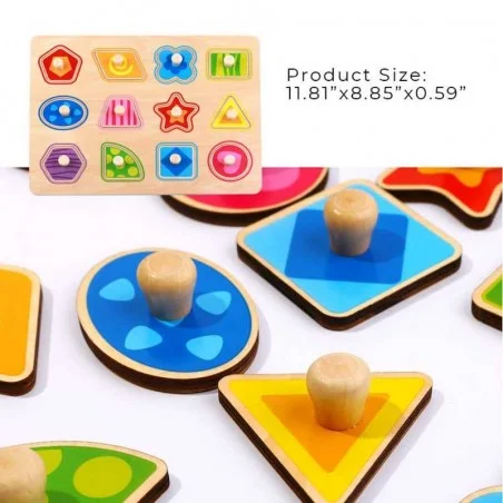 Puzzle De Madera Infantil Formas