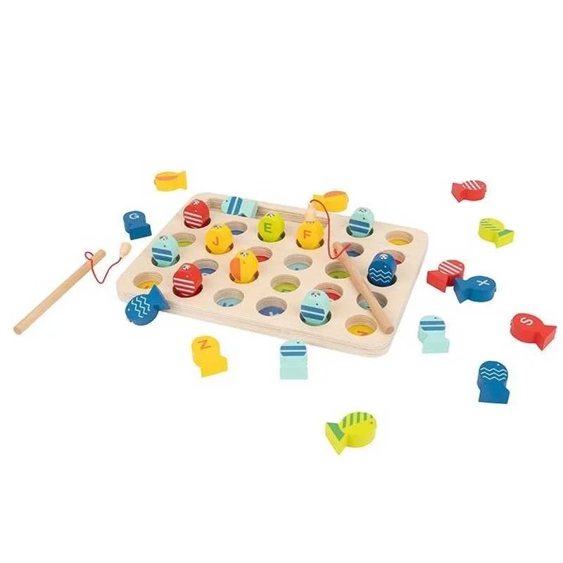 Juego De Pesca De Madera Abecedario Infantil