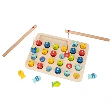 Juego De Pesca De Madera Abecedario Infantil