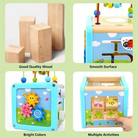 Cubo De Actividades De Madera